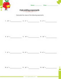 Calculating exponents with fractions worksheet. Operations on exponents involving fractions