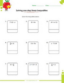 Inequalities Worksheets Grade 11 - 4 Basic Math Worksheets Inequalities