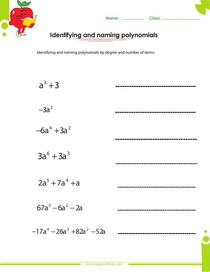 Adding and subtracting polynomials worksheets with answers