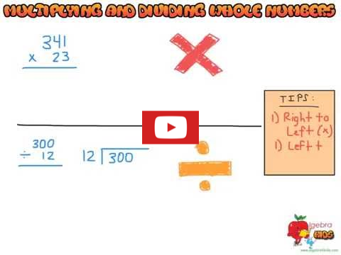 multiplying and dividing whole numbers youtube video tutorial for students